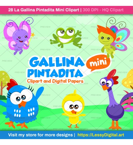 la gallina pintadita mini png gallina lottie dottie clipart digital papetrs fondos cumpleaños