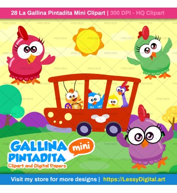 la gallina pintadita mini png gallina lottie dottie clipart digital papetrs fondos cumpleaños