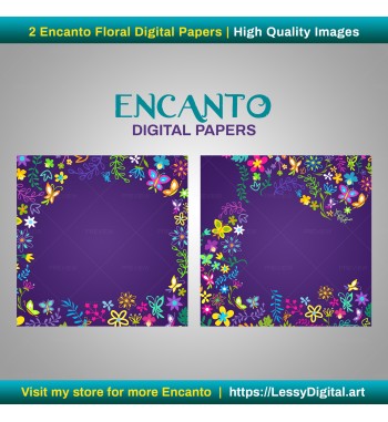 encanto fondo floral digital papers