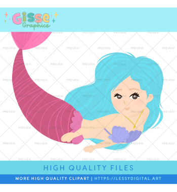 Mermaid png sea elements clipart ser transparent