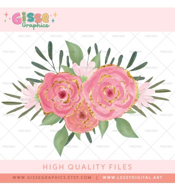 watercolor floral set watercolor roses png clipart weeding invitation
