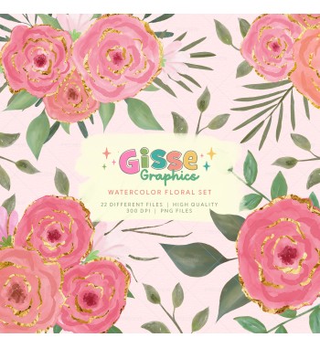 watercolor floral set watercolor roses png clipart weeding invitation