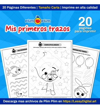 plim plim hojas de trazos para imprimir material didactico preescolar mis primeros trazos