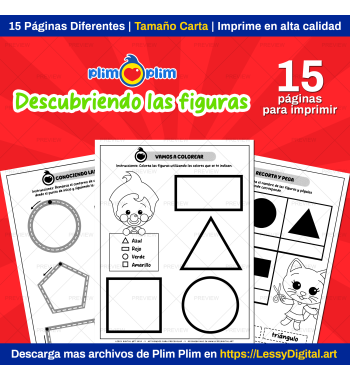 actividades para preescolar plim plim figuras imprimibles ejercisios de formas