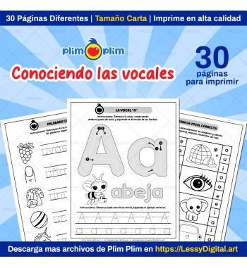 actividades de las vocales plim plim preescolar kinder imprimir ejercisios vocales letras