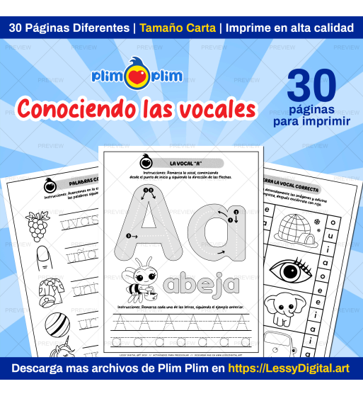 actividades de las vocales plim plim preescolar kinder imprimir ejercisios vocales letras