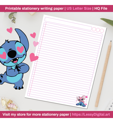 Stctoh Paper Stitch and angel printable stationery writing paper
