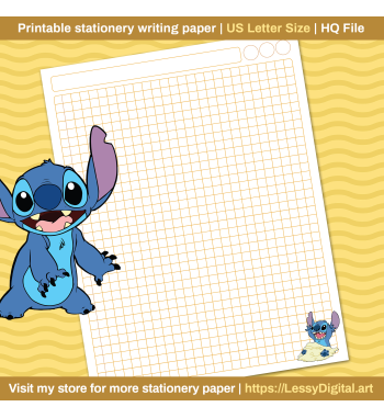 Stitch printable stationery writing paper lined pages