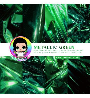 green large textures metallic foil