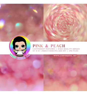 pink large textures light bokeh peach