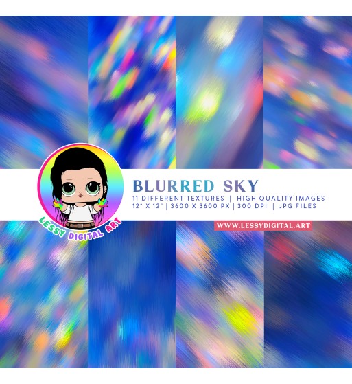 blue sky large textures colorful lights overlay