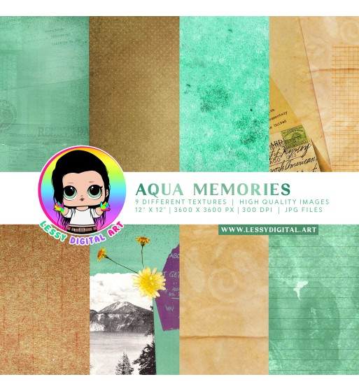 aqua vintage large textures brown