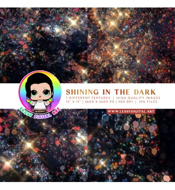 shining glitter large textures star