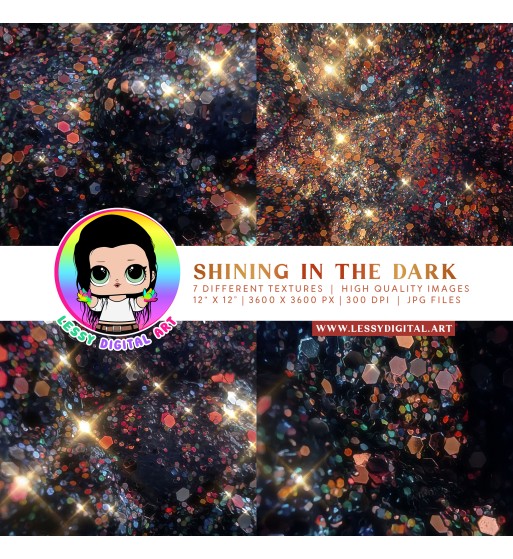 shining glitter large textures star