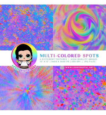 multi colored large textures neon