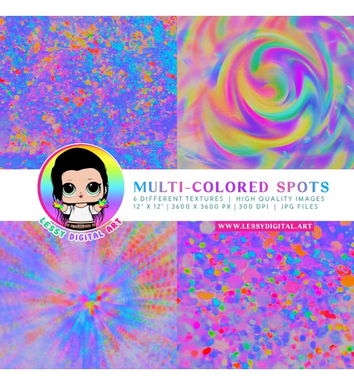 multi colored large textures neon