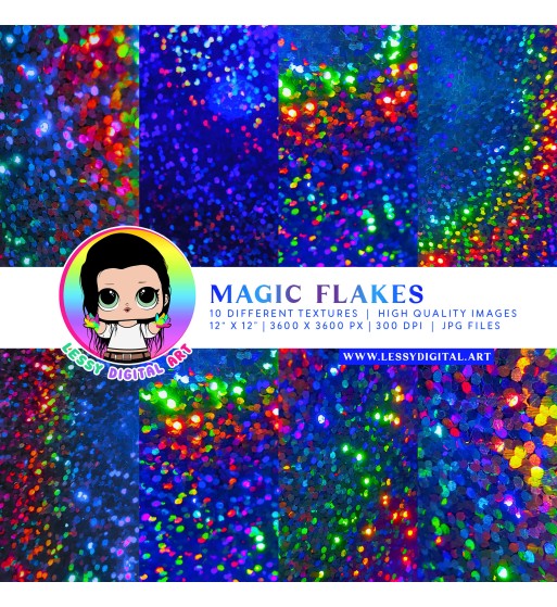 magic holographic large textures lights