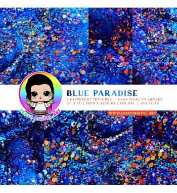 blue glitter large textures