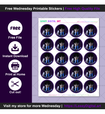 free wednesday stickersto print