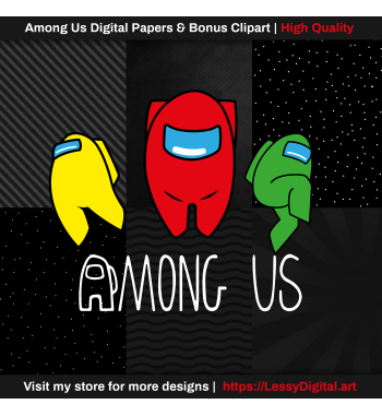 png among us clipart digital papers