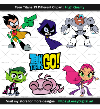 png teen titans go clipart digital papers