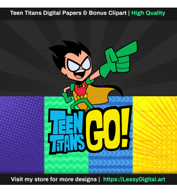 png teen titans go clipart digital papers