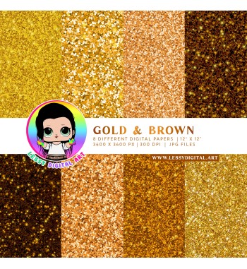 Gold & Brown Glitter...