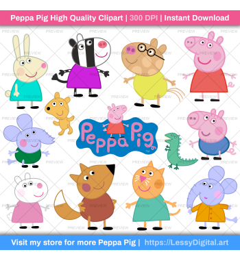 png peppa pig clipart transparent background