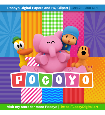 png pocoyo clipart digital papers