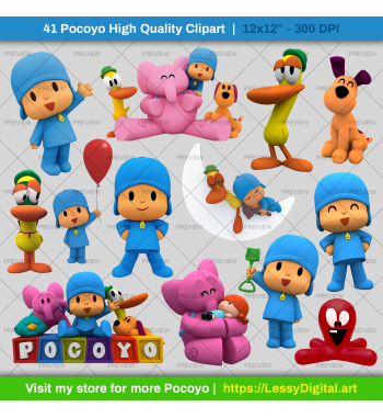 png pocoyo clipart