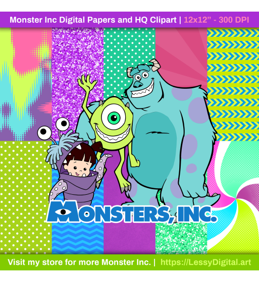 png monster inc clipart digitalpapers boo