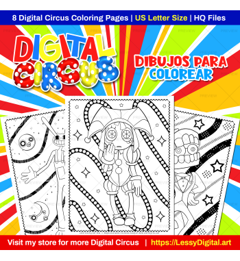 circo digital dibujos para colorear digital circus coloring pages