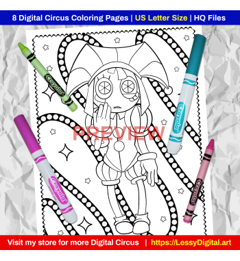 circo digital dibujos para colorear digital circus coloring pages