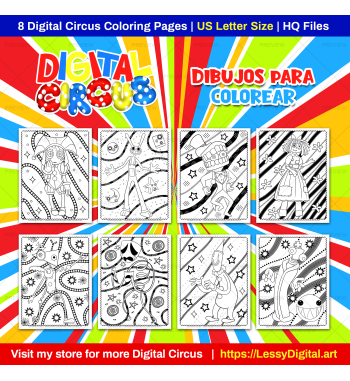 circo digital dibujos para colorear digital circus coloring pages