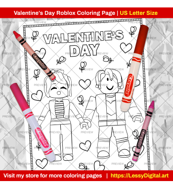 roblox valentine's day para colorear san valentin coloring page
