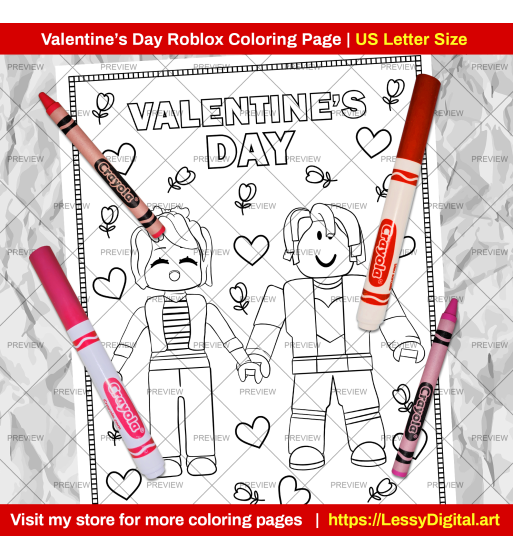 roblox valentine's day para colorear san valentin coloring page