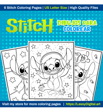 stitch coloring pages dibujos para colorear imprimible