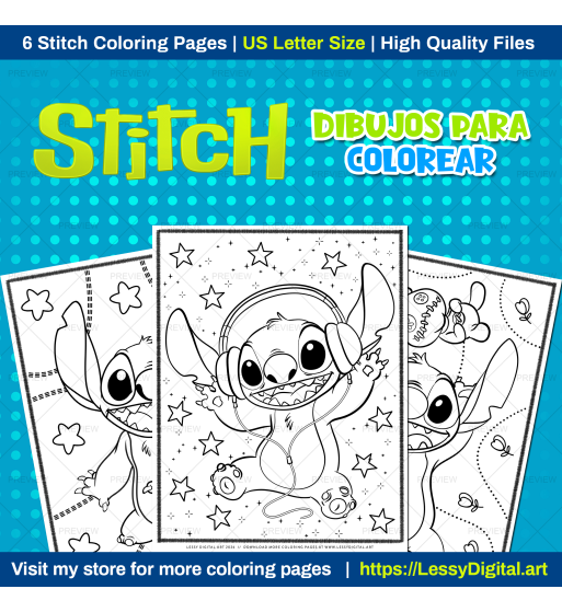 stitch coloring pages dibujos para colorear imprimible