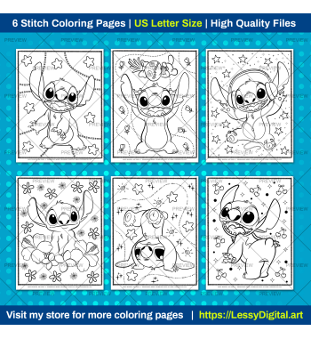 stitch coloring pages dibujos para colorear imprimible
