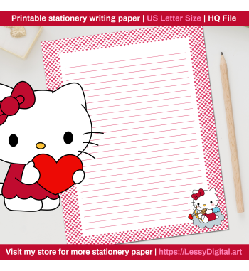 printable hello kitty stationery hojas decoradas