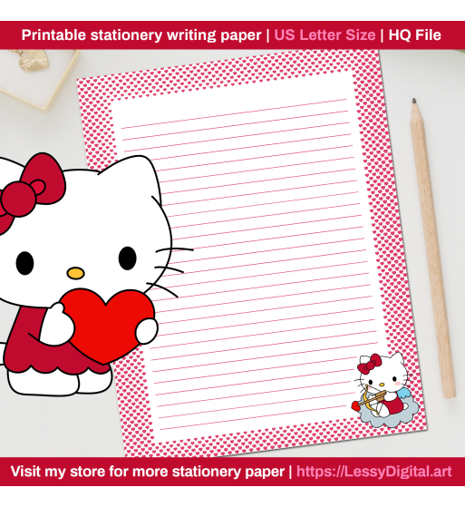 printable hello kitty stationery hojas decoradas