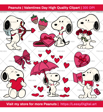 snoopy png peanuts valentine's day clipart