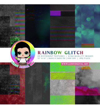 Rainbow Glitch Large...