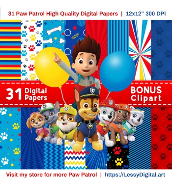 paw patrol pngs clipart digital papers fondos patrulla canina