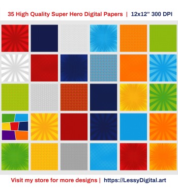 Superhero Clipart & Digital Papers - Comic Super hero heroe edificios png