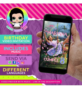 isabela video invitación encanto cumpleaños invitation