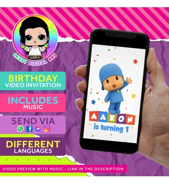 video invitación de pocoyo birthday video invitation