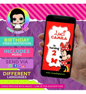 Video invitación de mimi. Minnie mouse video invitation birthday party