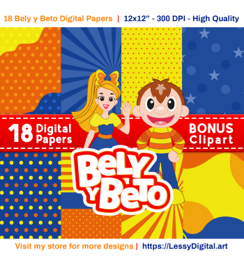 Bely y beto png clipart digital papers buena calidad pepo fondos