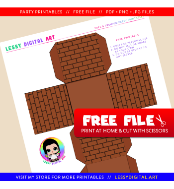 Free Mario Bros printable box for birthday party candy bar